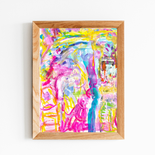 abstract painting on paper