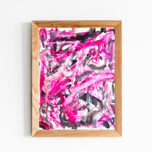 "What happens under the sky" | abstract painting on paper