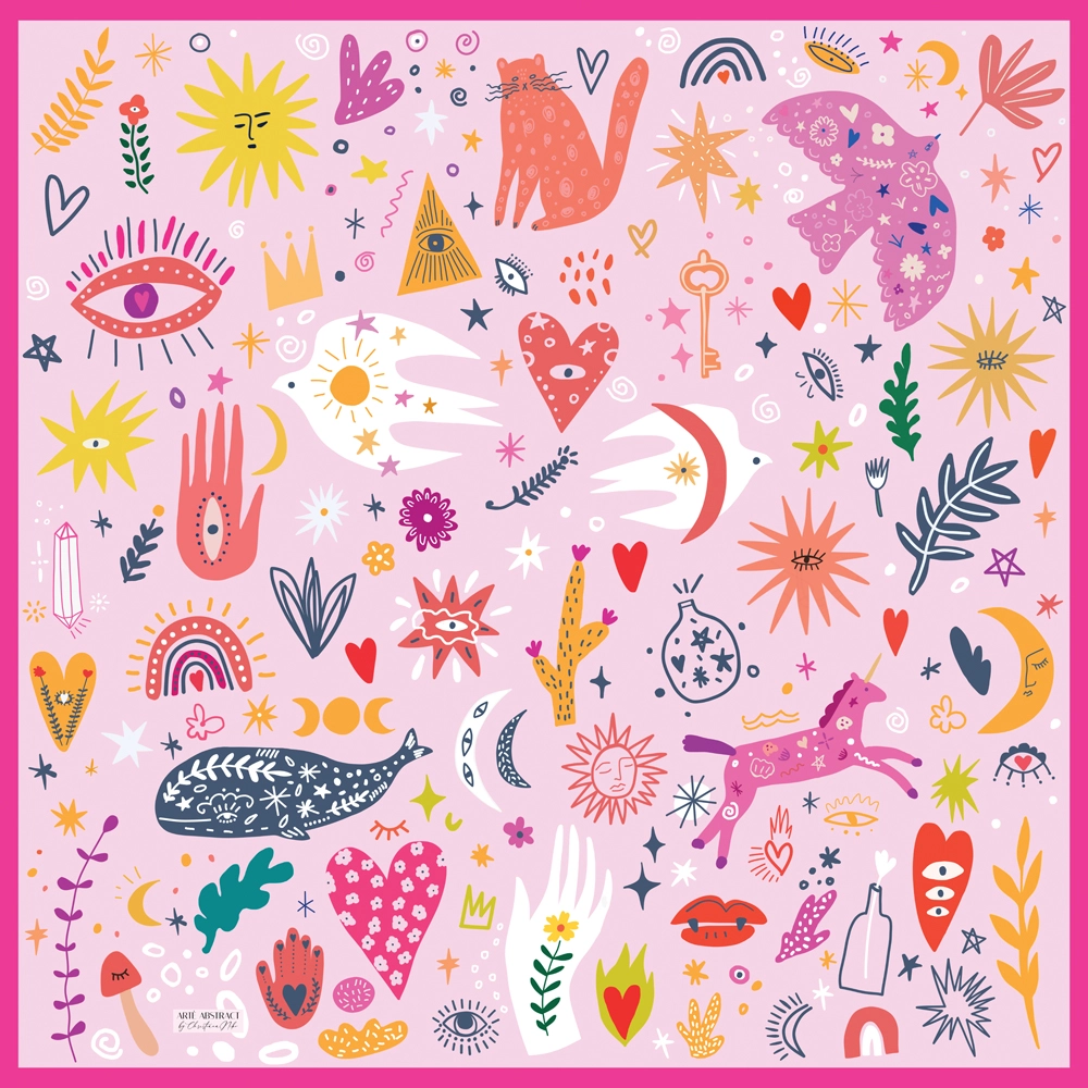 pink magic scarf arte abstract