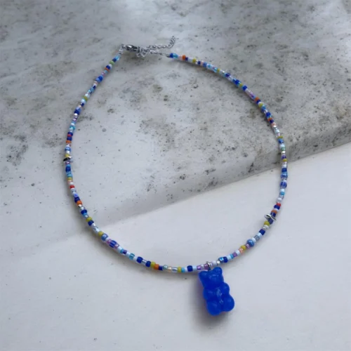 Колие Gummy Bear в синьо