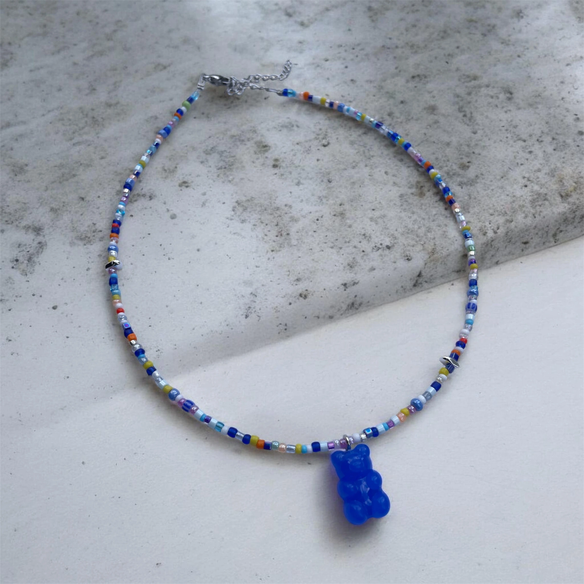 Колие Gummy Bear в синьо